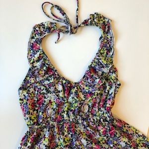 Express Floral Halter Dress